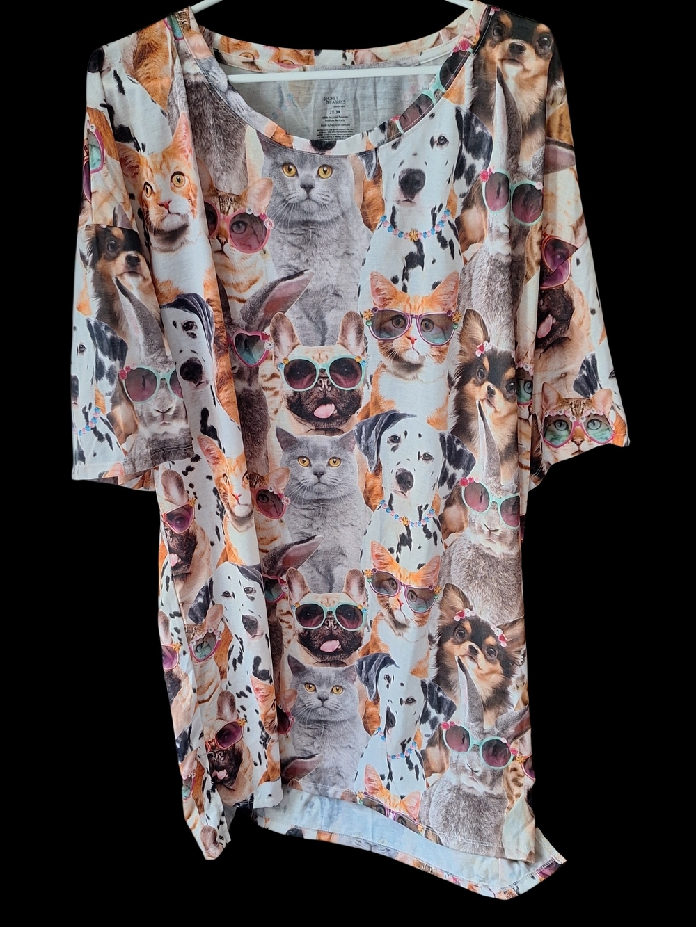 Secret Treasures Multicolor Pet-Print Tunic Top
